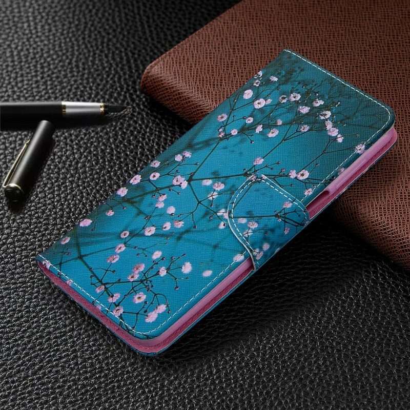 Custodia A Portafoglio Xiaomi Redmi Note 9S / 9 Pro Albero In Fiore