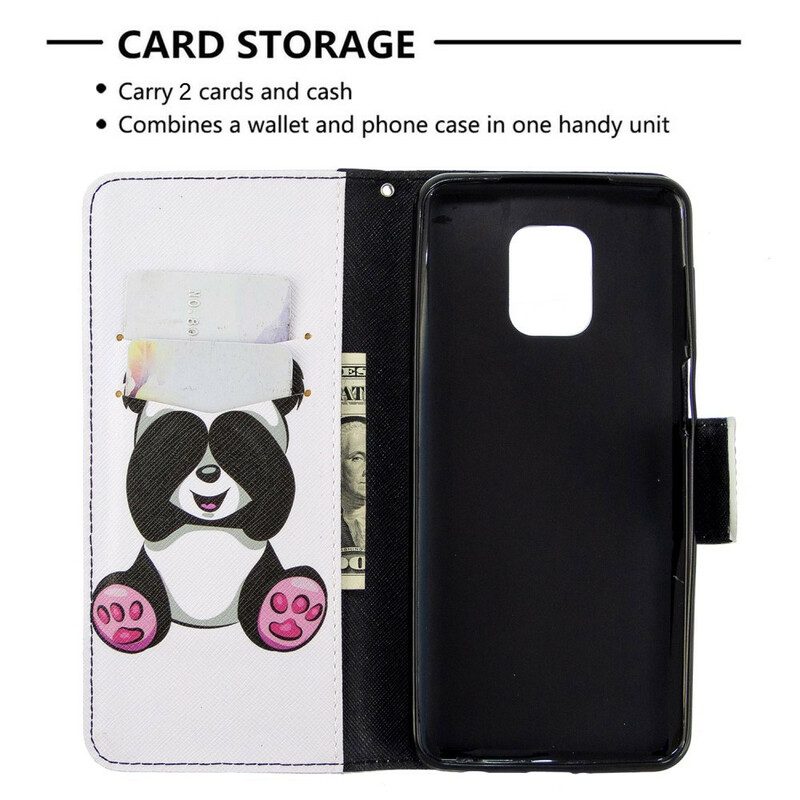 Custodia A Portafoglio Xiaomi Redmi Note 9S / 9 Pro Divertimento Panda