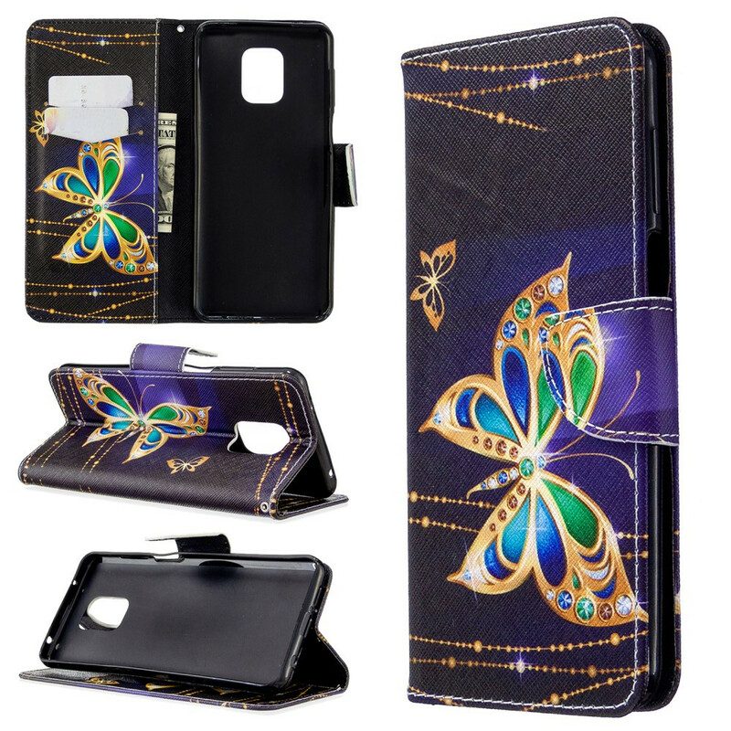 Custodia in pelle Xiaomi Redmi Note 9S / 9 Pro Farfalle Incredibili
