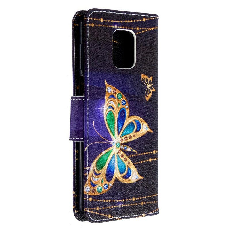 Custodia in pelle Xiaomi Redmi Note 9S / 9 Pro Farfalle Incredibili