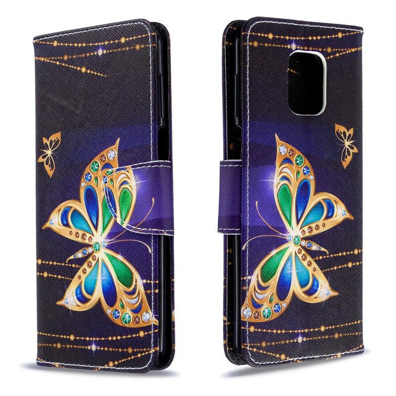 Custodia in pelle Xiaomi Redmi Note 9S / 9 Pro Farfalle Incredibili