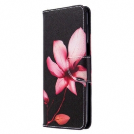 Custodia in pelle Xiaomi Redmi Note 9S / 9 Pro Fiore Rosa