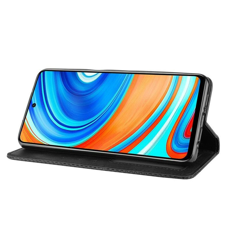 Folio Cover Xiaomi Redmi Note 9S / 9 Pro Custodia in pelle Effetto Pelle Vintage Stilizzato