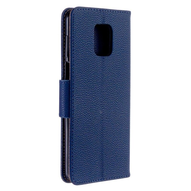 Folio Cover Xiaomi Redmi Note 9S / 9 Pro Effetto Pelle Litchi