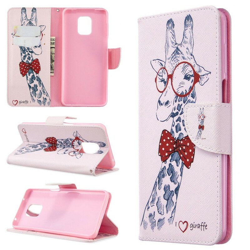 Folio Cover Xiaomi Redmi Note 9S / 9 Pro Giraffa Intelligente