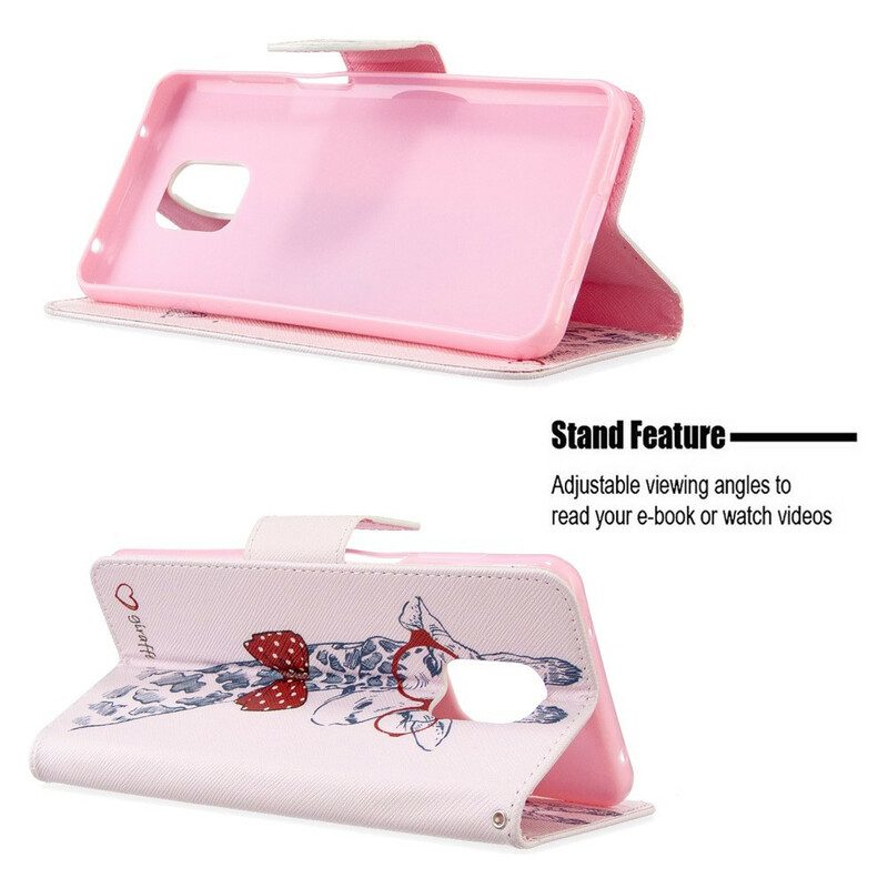 Folio Cover Xiaomi Redmi Note 9S / 9 Pro Giraffa Intelligente