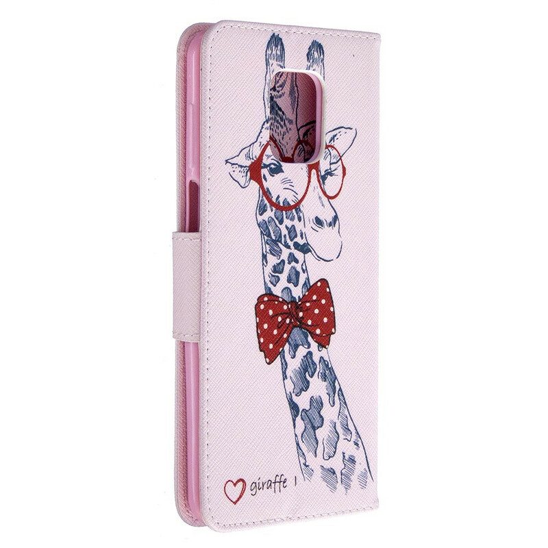 Folio Cover Xiaomi Redmi Note 9S / 9 Pro Giraffa Intelligente