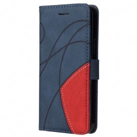 Custodia in pelle Honor Magic 5 Lite Cinturino Bicolore