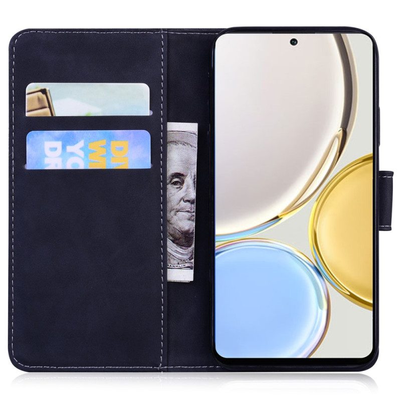 Custodia in pelle Honor Magic 5 Lite Impronta Di Tigre