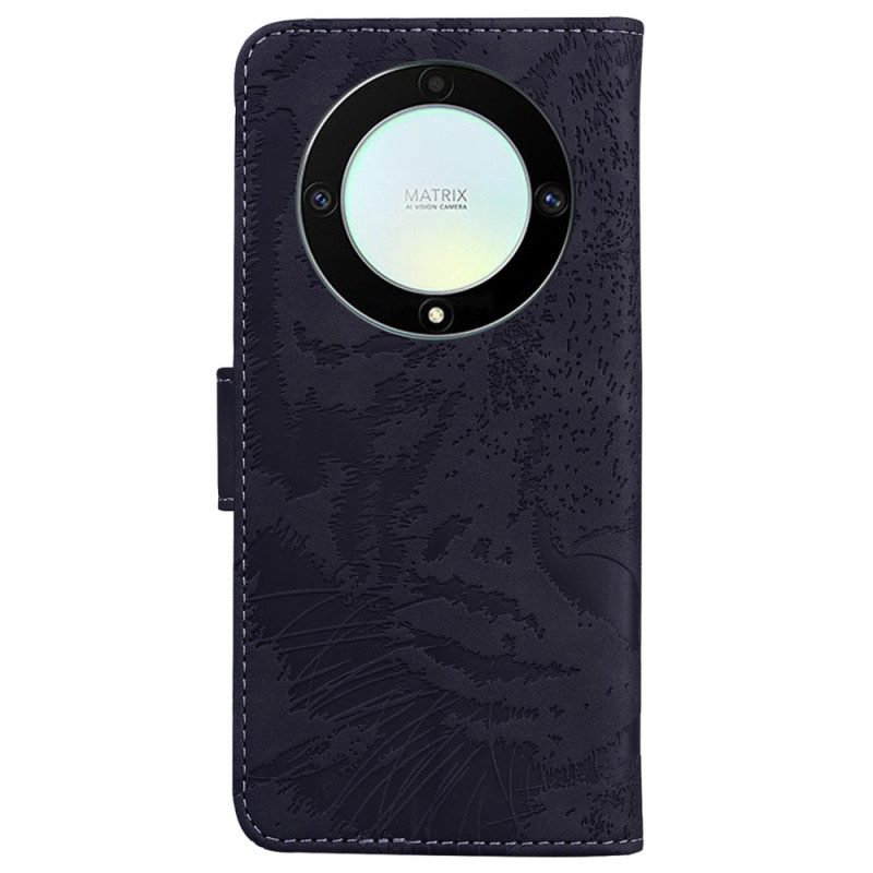 Custodia in pelle Honor Magic 5 Lite Impronta Di Tigre