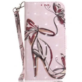 Custodia in pelle Honor Magic 5 Lite Pompa Con Cinturino