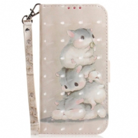 Custodia in pelle Honor Magic 5 Lite Scoiattoli Perizoma