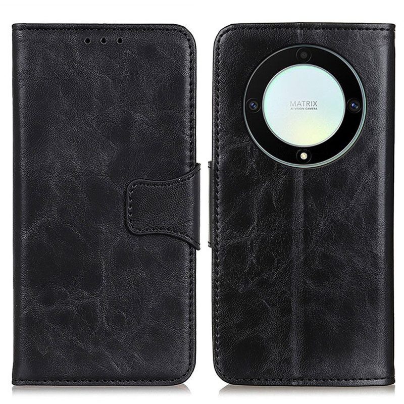Folio Cover Honor Magic 5 Lite Chiusura Reversibile In Pelle Crosta