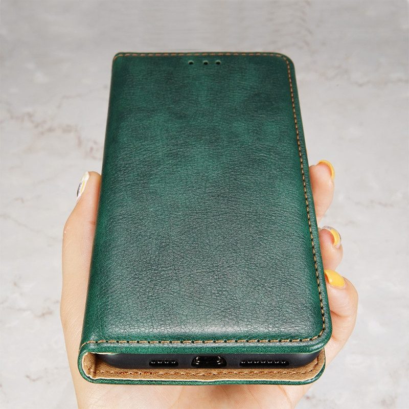 Folio Cover Honor Magic 5 Lite Custodia in pelle Cuciture In Ecopelle