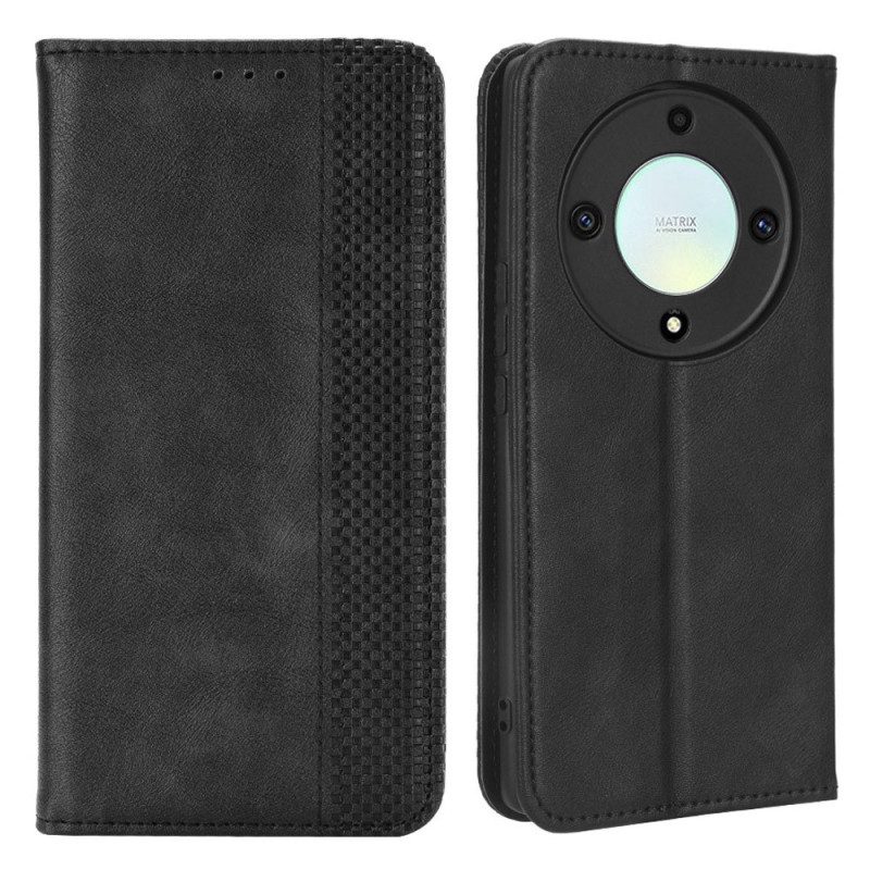Folio Cover Honor Magic 5 Lite Custodia in pelle Stile Stilizzato In Pelle
