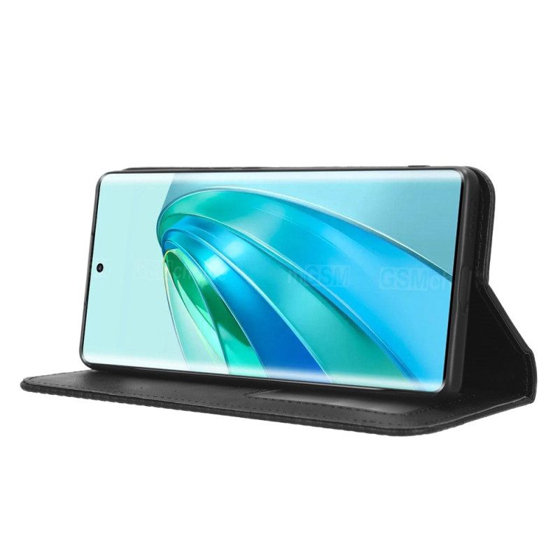 Folio Cover Honor Magic 5 Lite Custodia in pelle Stile Stilizzato In Pelle