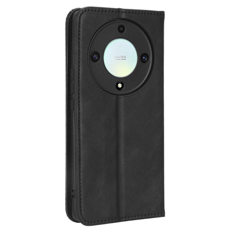 Folio Cover Honor Magic 5 Lite Custodia in pelle Stile Stilizzato In Pelle