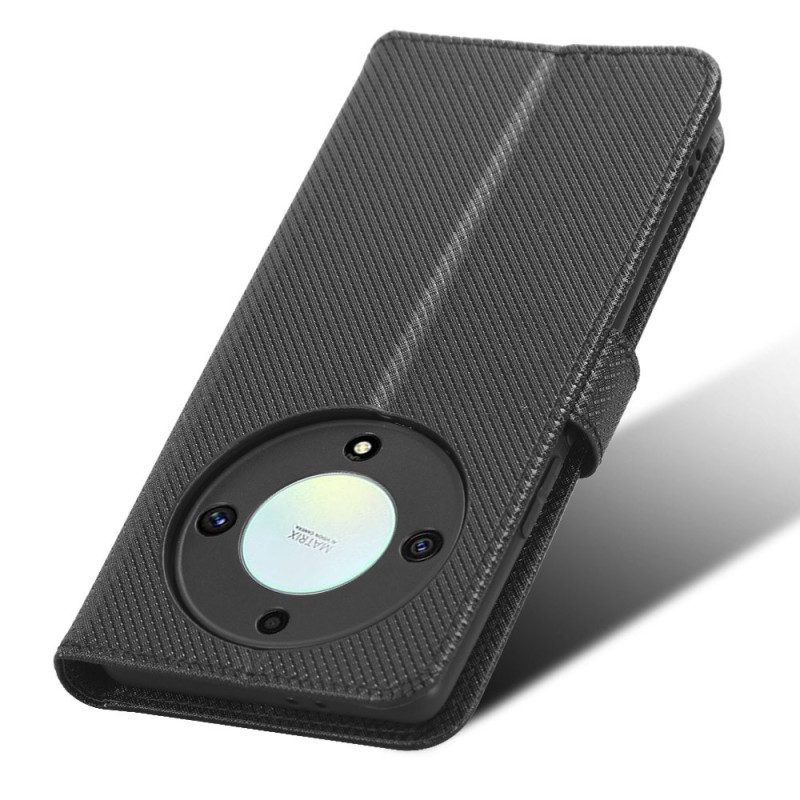 Folio Cover Honor Magic 5 Lite Elegante Finta Pelle Con Cinturino