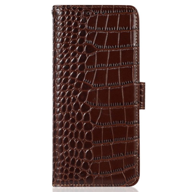 Folio Cover Honor Magic 5 Lite Rfid Stile Coccodrillo