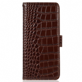 Folio Cover Honor Magic 5 Lite Rfid Stile Coccodrillo