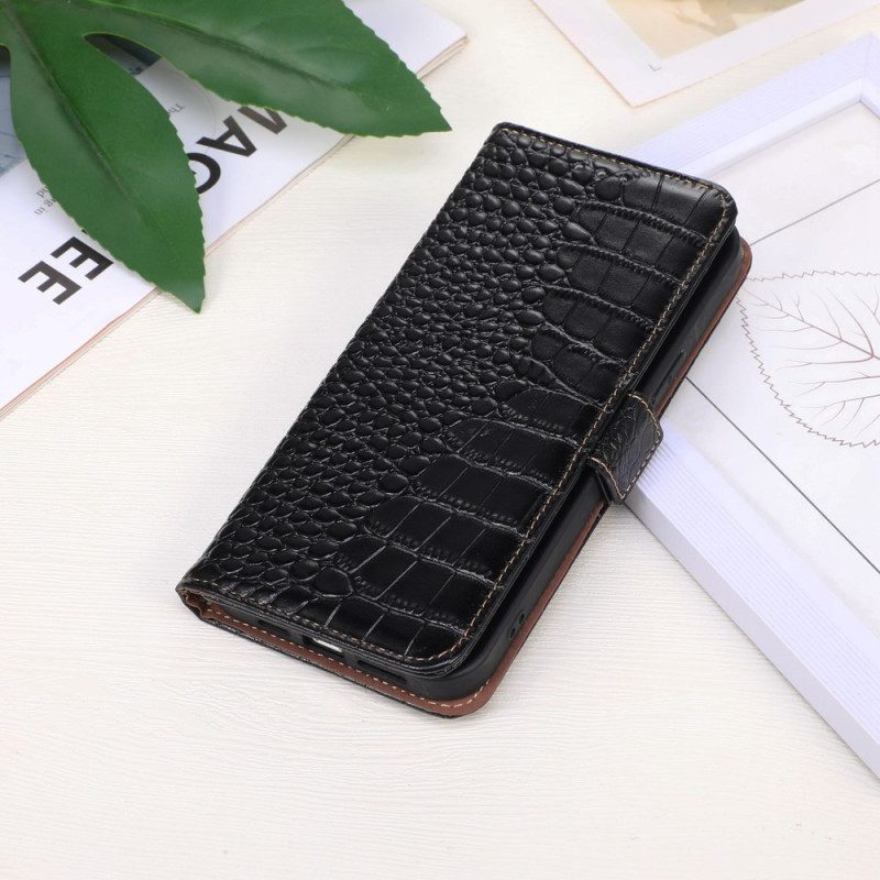 Folio Cover Honor Magic 5 Lite Rfid Stile Coccodrillo