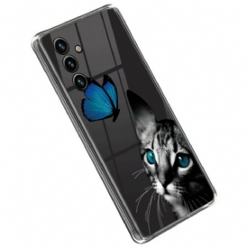 Cover Samsung Galaxy A14 / A14 5G Gatto E Farfalla