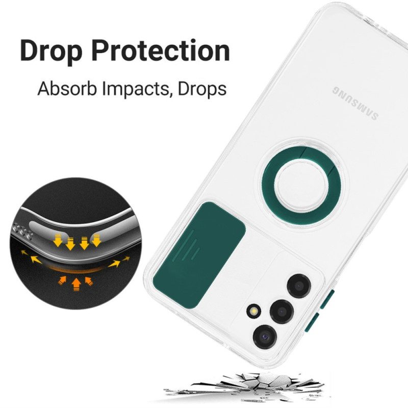 Cover Samsung Galaxy A14 / A14 5G Trasparente Con Anello-supporto