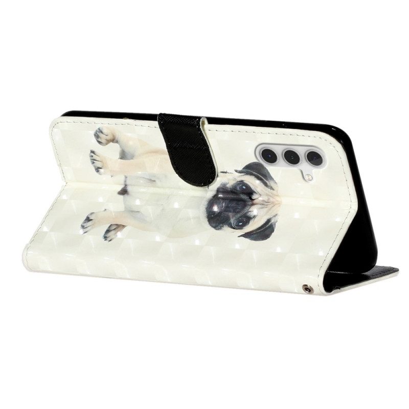 Custodia A Portafoglio Samsung Galaxy A14 / A14 5G Cane Perizoma