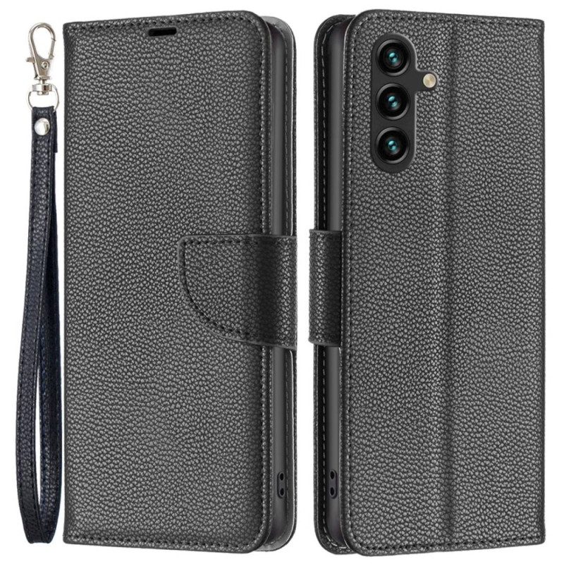 Custodia in pelle Samsung Galaxy A14 / A14 5G Chiusura Cinturino Obliquo