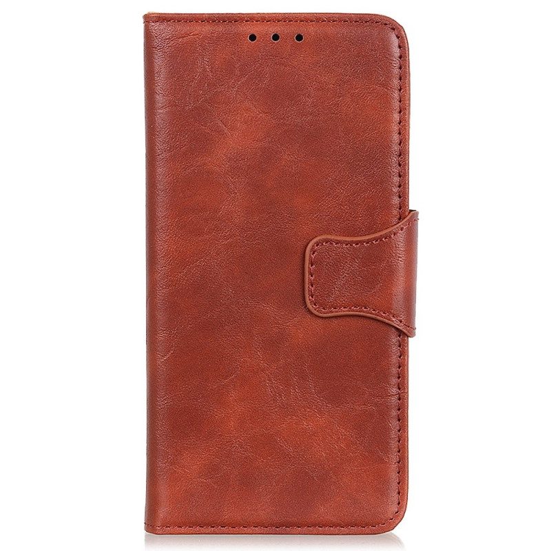 Custodia in pelle Samsung Galaxy A14 / A14 5G Chiusura Reversibile In Pelle Crosta