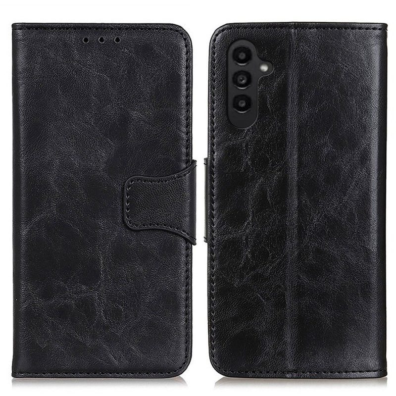 Custodia in pelle Samsung Galaxy A14 / A14 5G Chiusura Reversibile In Pelle Crosta