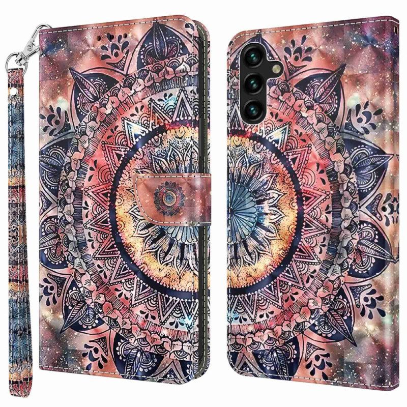 Custodia in pelle Samsung Galaxy A14 / A14 5G Cinghia Acchiappasogni