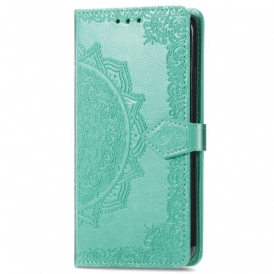 Custodia in pelle Samsung Galaxy A14 / A14 5G Mandala D'epoca