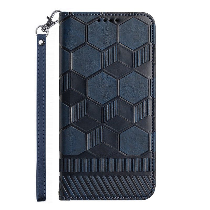 Custodia in pelle Samsung Galaxy A14 / A14 5G Modello Di Pallone Da Calcio