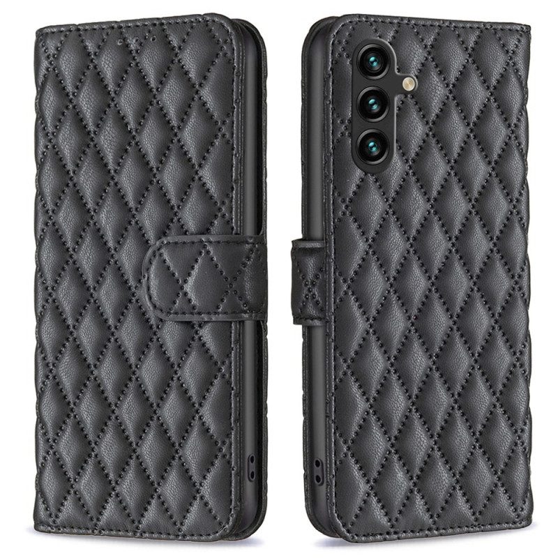 Custodia in pelle Samsung Galaxy A14 / A14 5G Stile Trapuntato