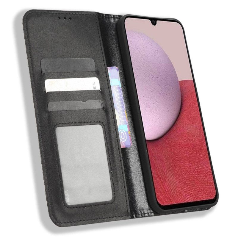 Folio Cover Samsung Galaxy A14 / A14 5G Custodia in pelle Classico D'epoca