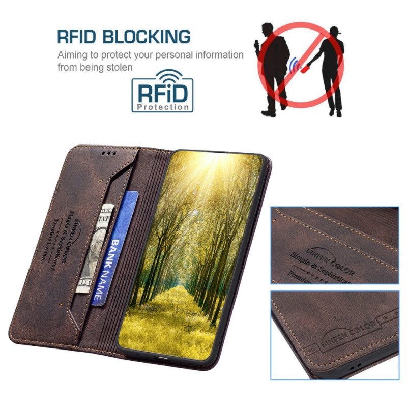 Folio Cover Samsung Galaxy A14 / A14 5G Custodia in pelle Design Binfen Colore