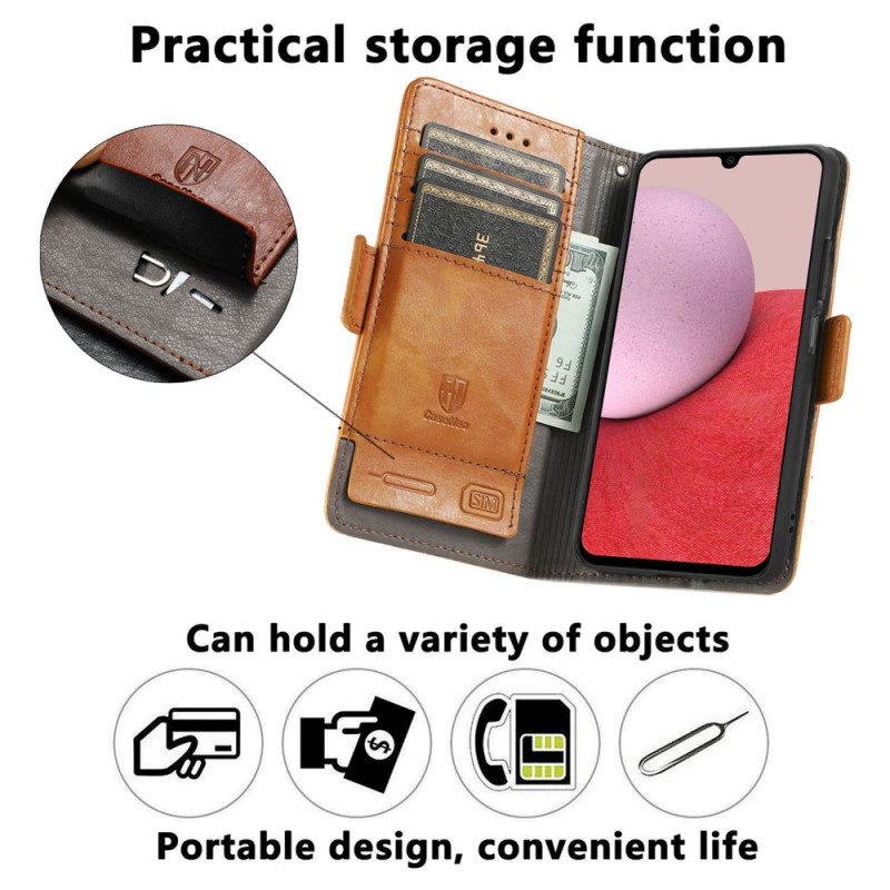 Folio Cover Samsung Galaxy A14 / A14 5G Doppia Chiusura Bicolore