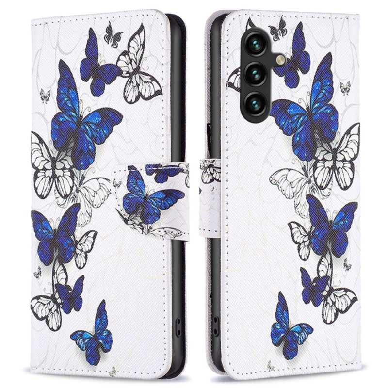 Folio Cover Samsung Galaxy A14 / A14 5G Farfalle Colorate