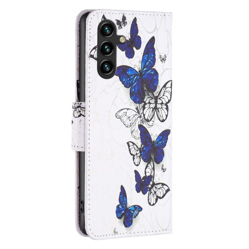Folio Cover Samsung Galaxy A14 / A14 5G Farfalle Colorate