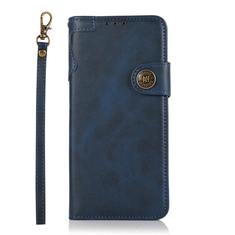 Custodia in pelle Sony Xperia Pro-I Bottone Magnetico Khazneh