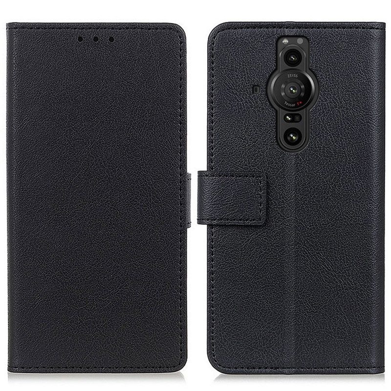 Custodia in pelle Sony Xperia Pro-I Classico Effetto Pelle