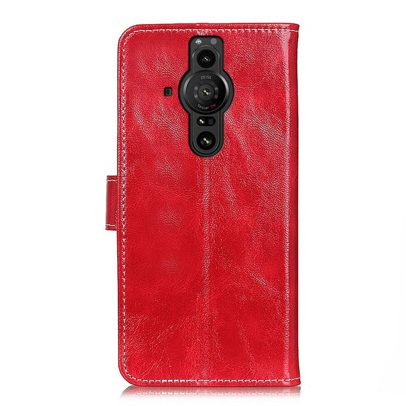 Custodia in pelle Sony Xperia Pro-I Cuciture Lucide Ea Vista