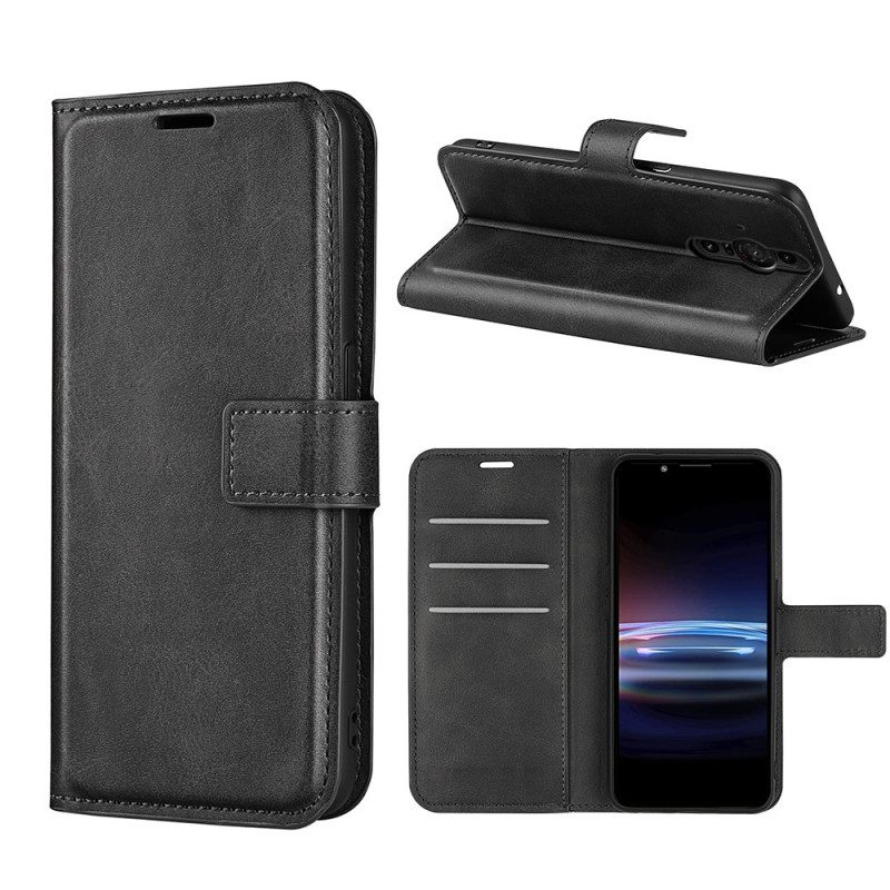 Custodia in pelle Sony Xperia Pro-I Ecopelle Sottile