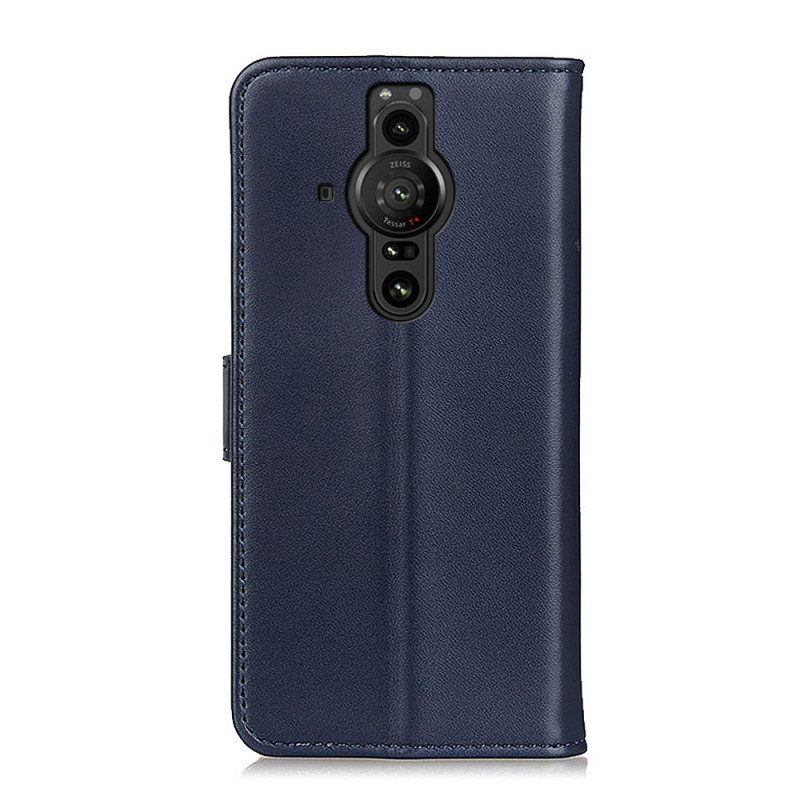 Custodia in pelle Sony Xperia Pro-I Ecopelle Tinta Unita