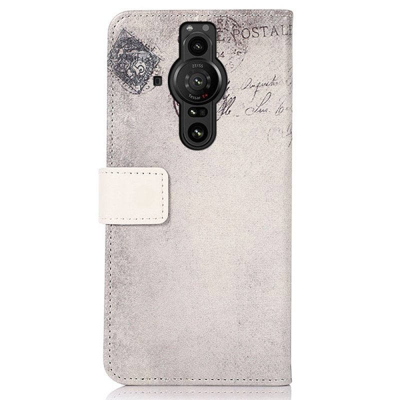 Custodia in pelle Sony Xperia Pro-I Gatto Viaggiatore