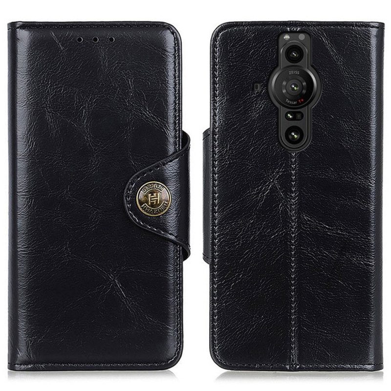 Custodia in pelle Sony Xperia Pro-I Khazneh