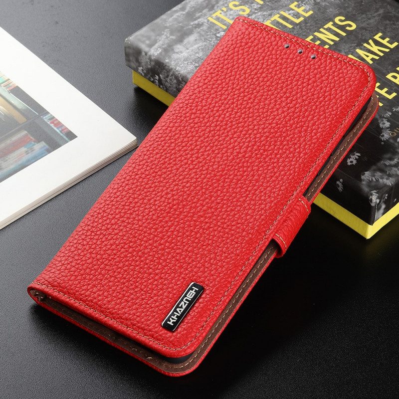 Custodia in pelle Sony Xperia Pro-I Khazneh Pelle Di Litchi