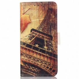Custodia in pelle Sony Xperia Pro-I Torre Eiffel In Autunno