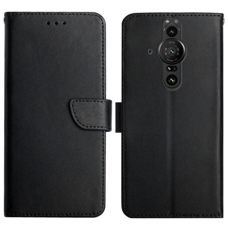 Custodia in pelle Sony Xperia Pro-I Vera Pelle Nappa